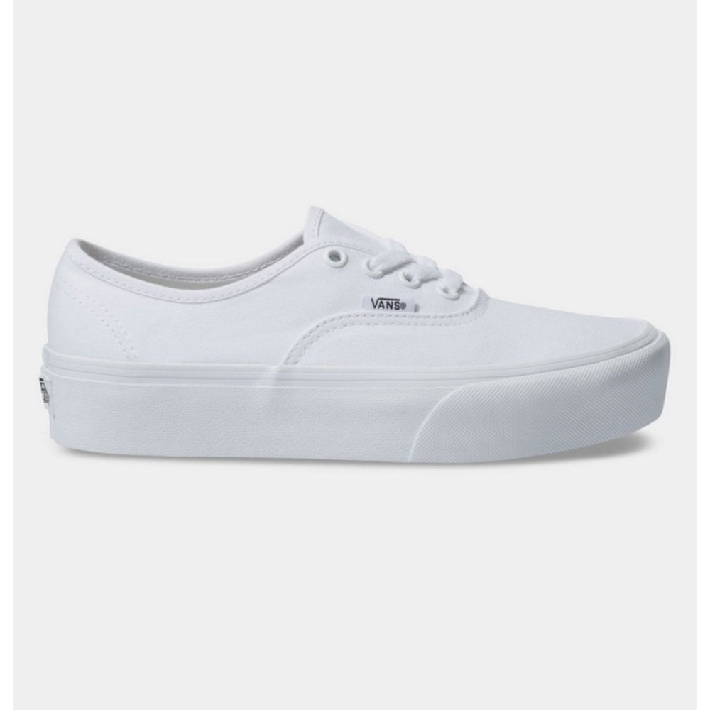 🤍 Like New VANS Authentic Platform 2.0 True White Womens Shoes || Size 8 🤍
